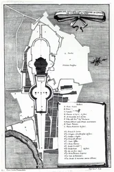 Plan au sol du Vatican, Rome, gravé par Alessandro Specchi